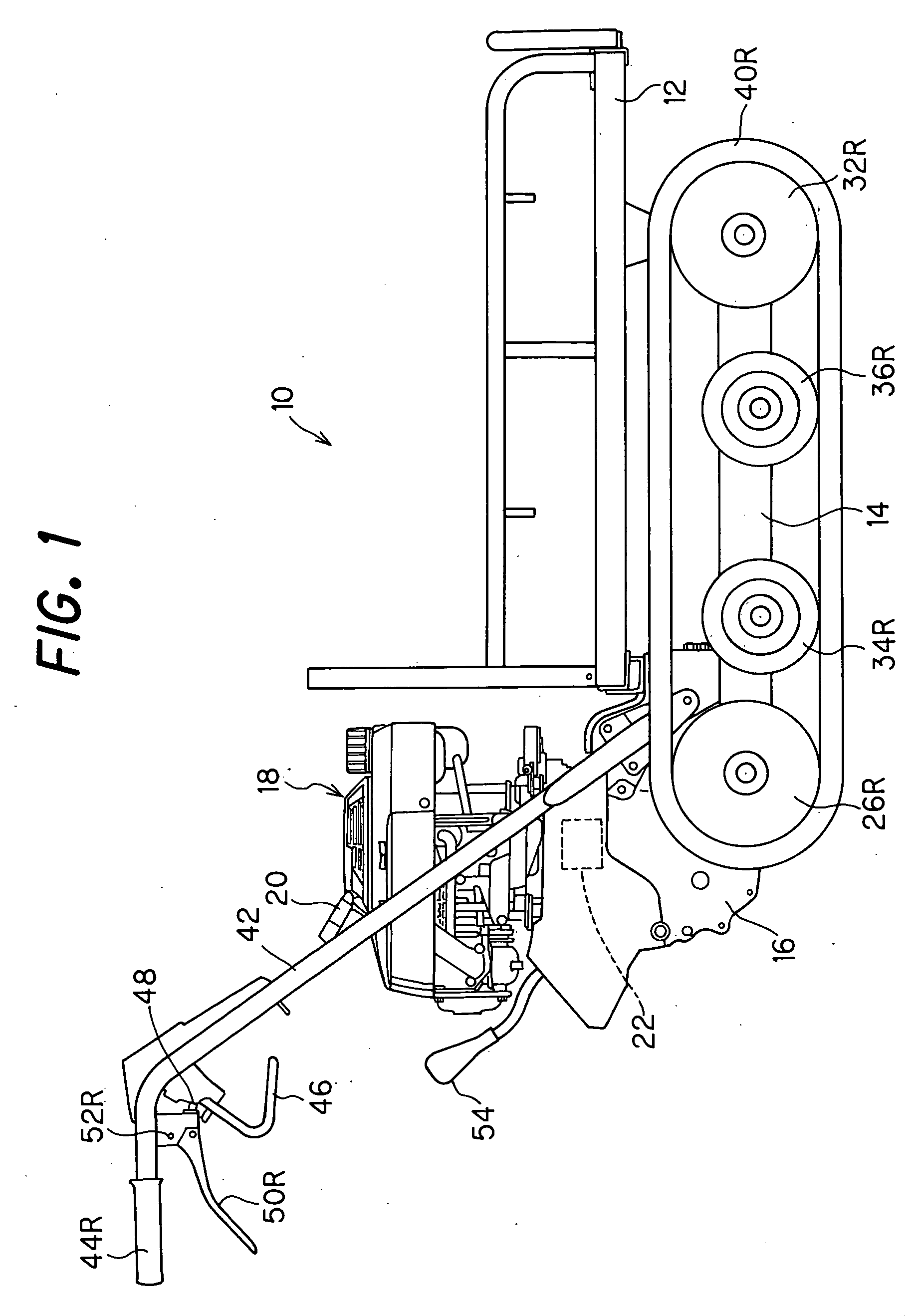 Engine speed control system for walk-behind truck