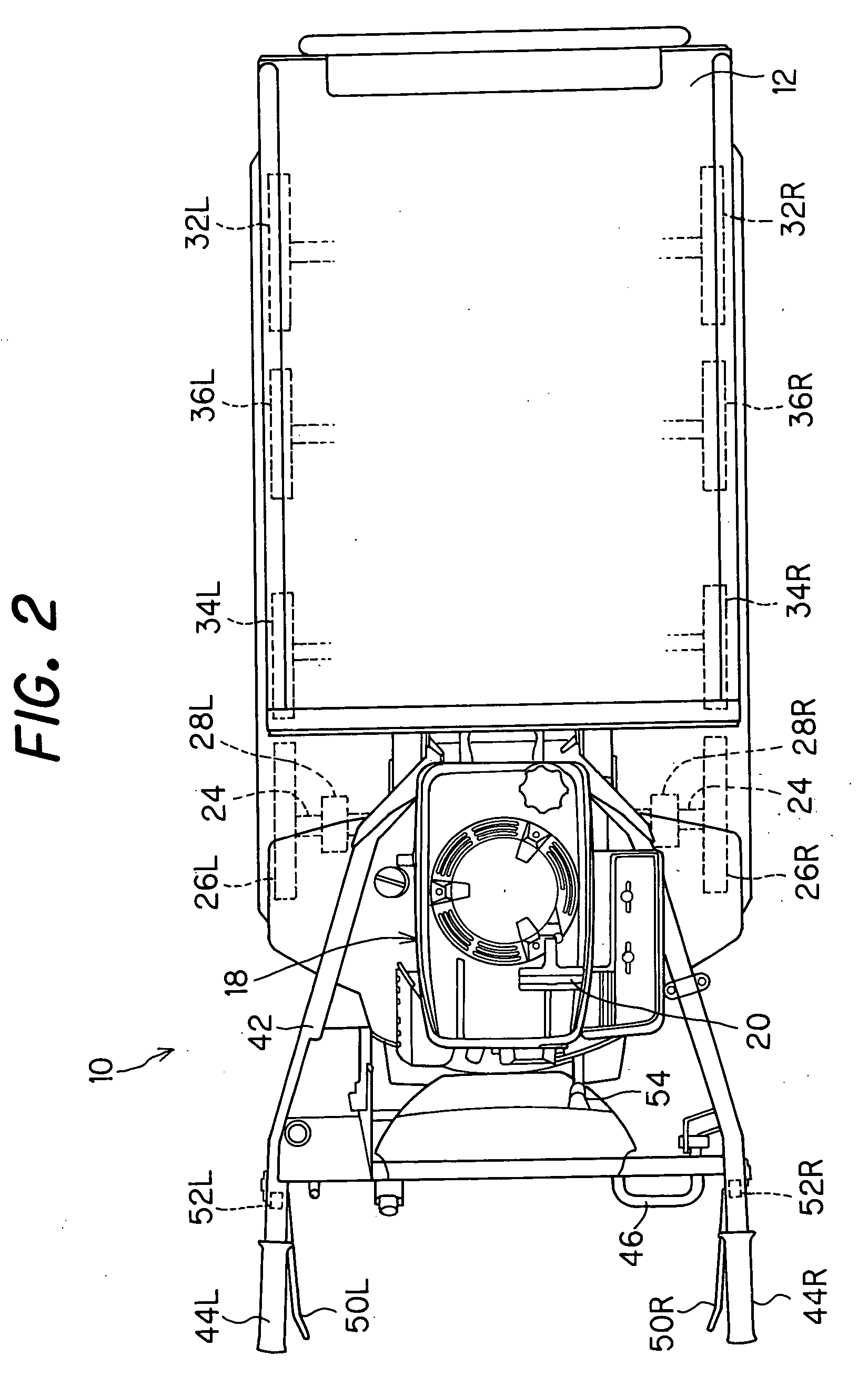 Engine speed control system for walk-behind truck