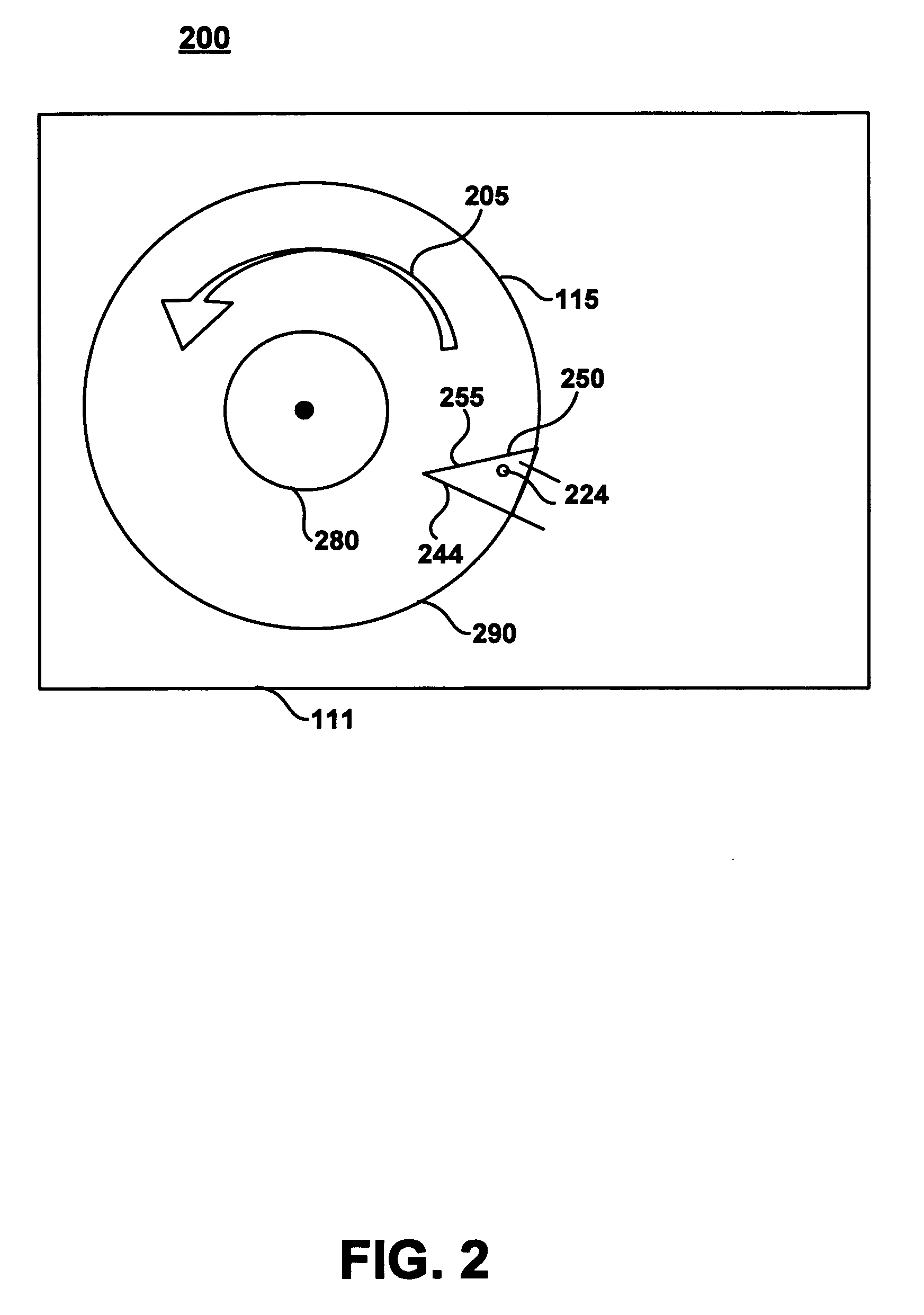 Spoiler and method for using the spoiler having a perforation there through for reducing particle accumulation in a hard disk drive