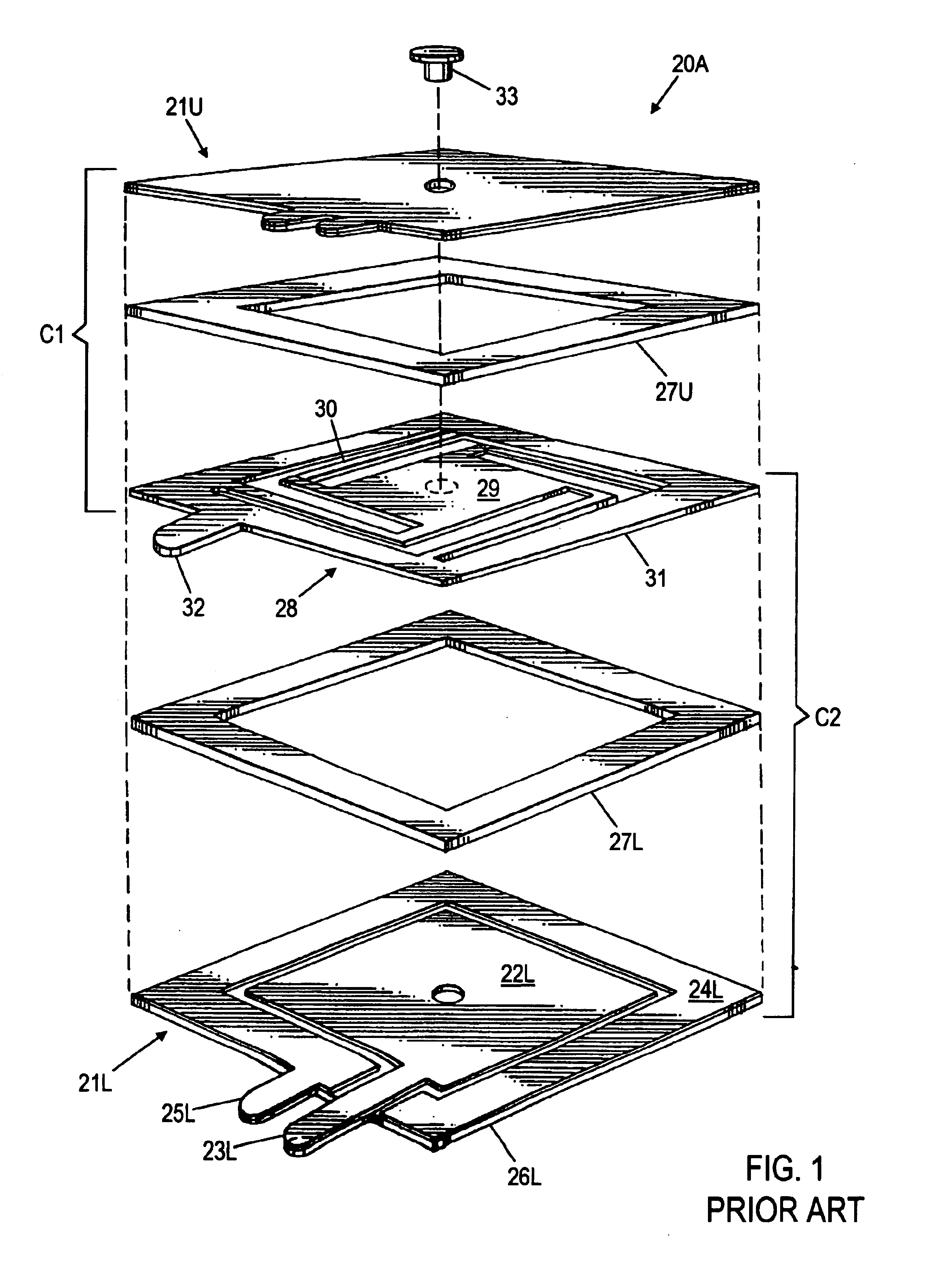 Multi-layer capacitive transducer