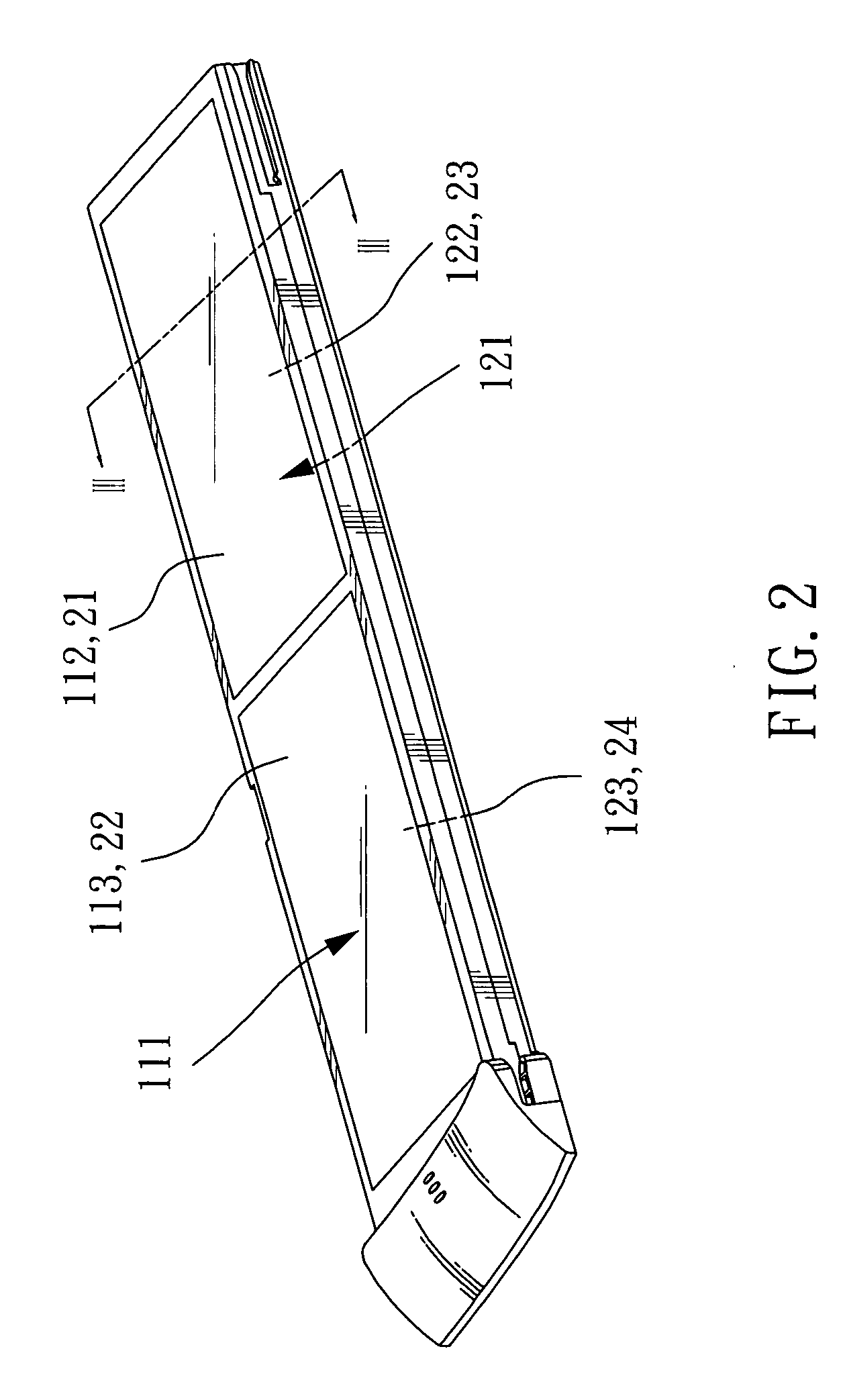 Li battery for a webpad