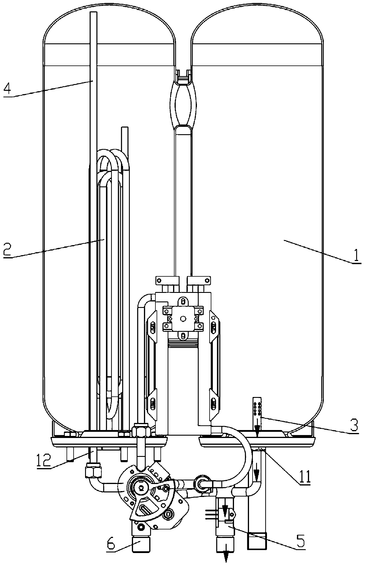 Electric water heater provided with water inlet guide pipe