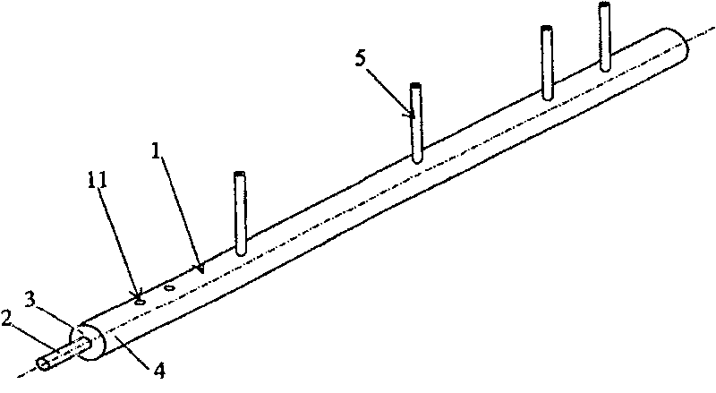 Radiation-emitting cable and a radiation-emitting element comprised therein