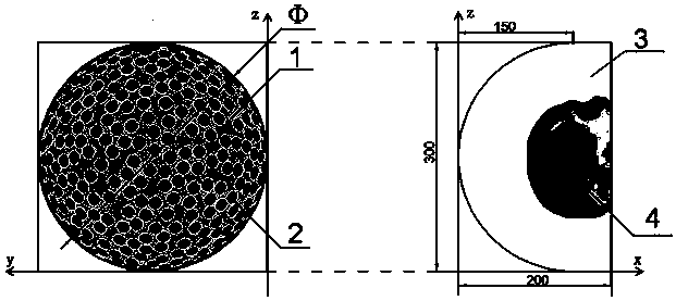 Focal region regulation and control method of semispherical phased array ultrasonic energy transducer based on 256 array elements