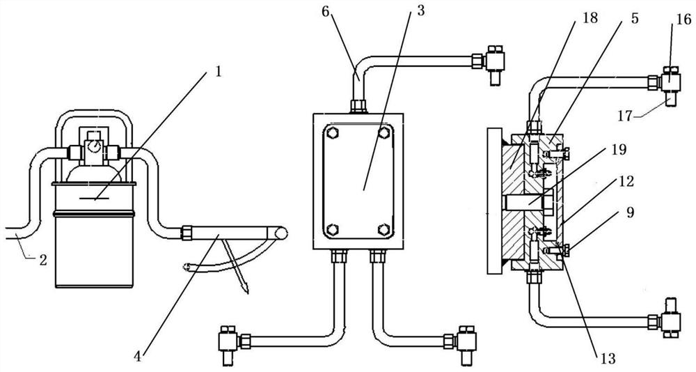 Pneumatic oil injection system for crossheading wheel type crusher