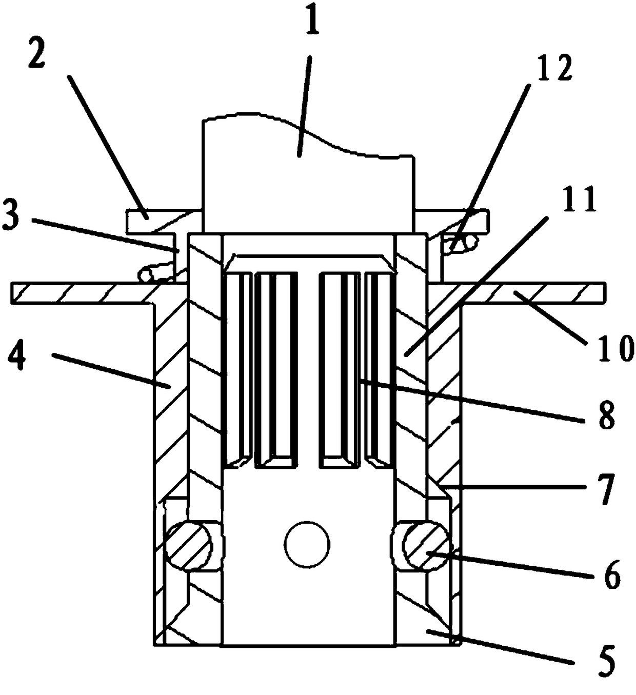 Automobile steering system gear shaft and lengthened rod connection structure