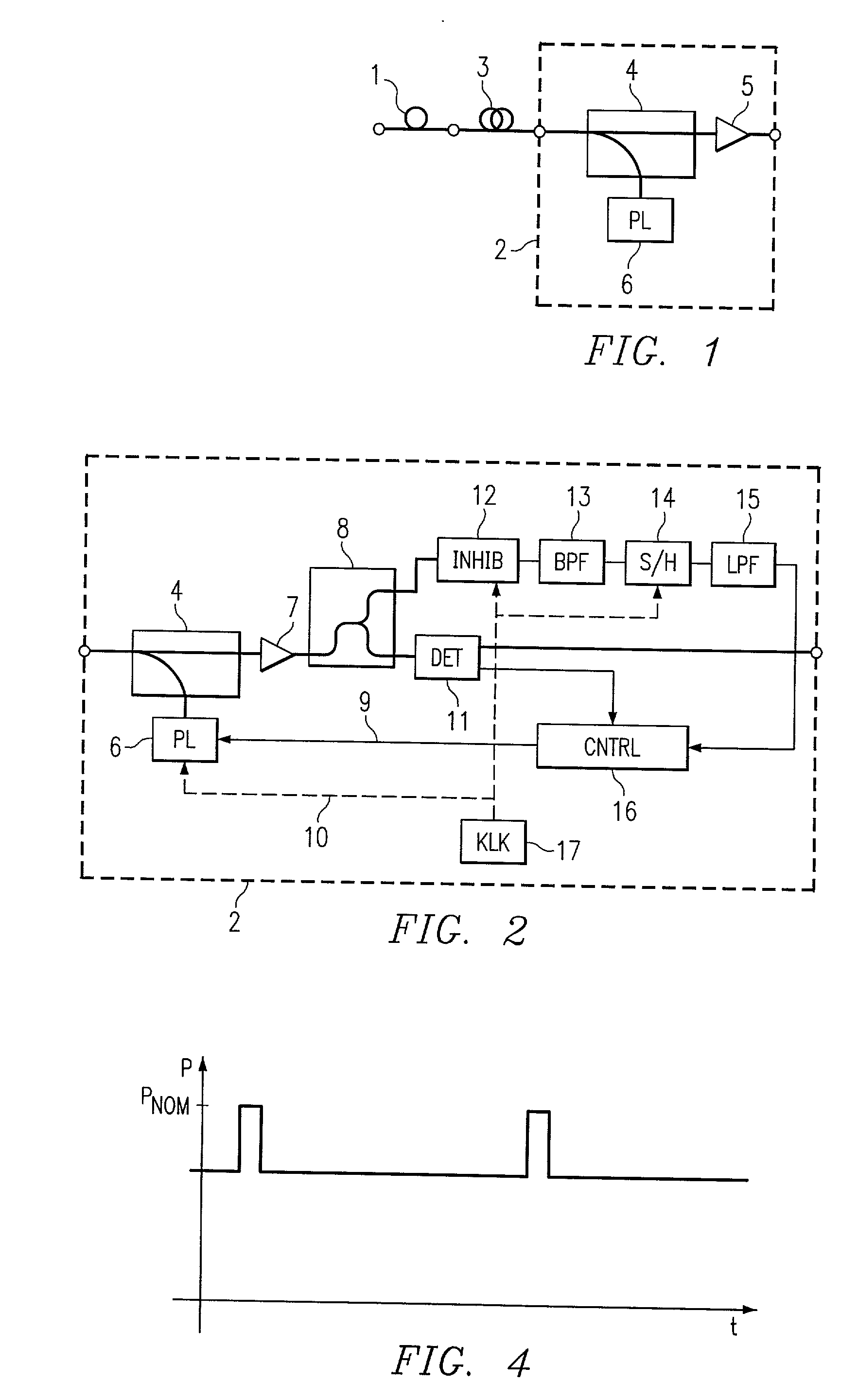 Optical amplifier and a method of preventing emission therefrom of optical power exceeding a prescribed safety limit