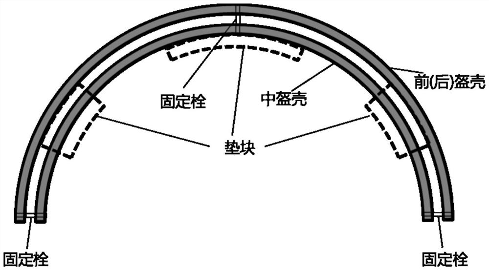 Helmet capable of weakening superimposed effect of explosive shock waves in helmet