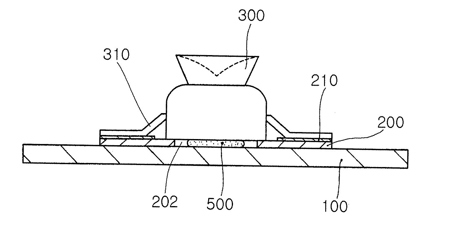 Slim type backlight unit with through-hole adhesive heat dissipating means