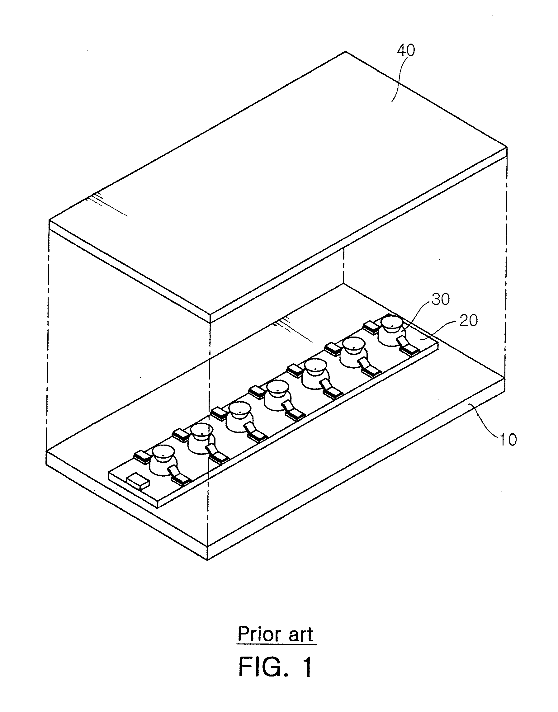 Slim type backlight unit with through-hole adhesive heat dissipating means