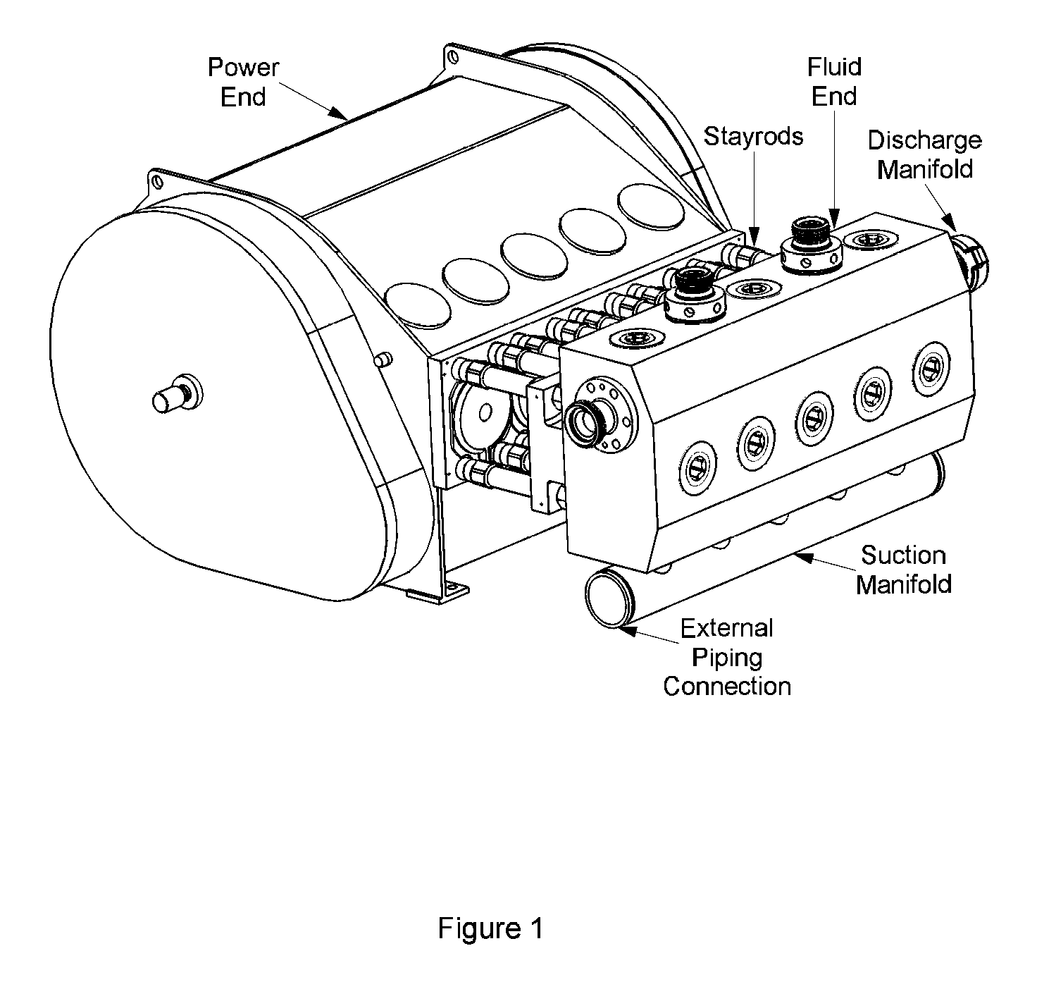 Integrated design fluid end suction manifold