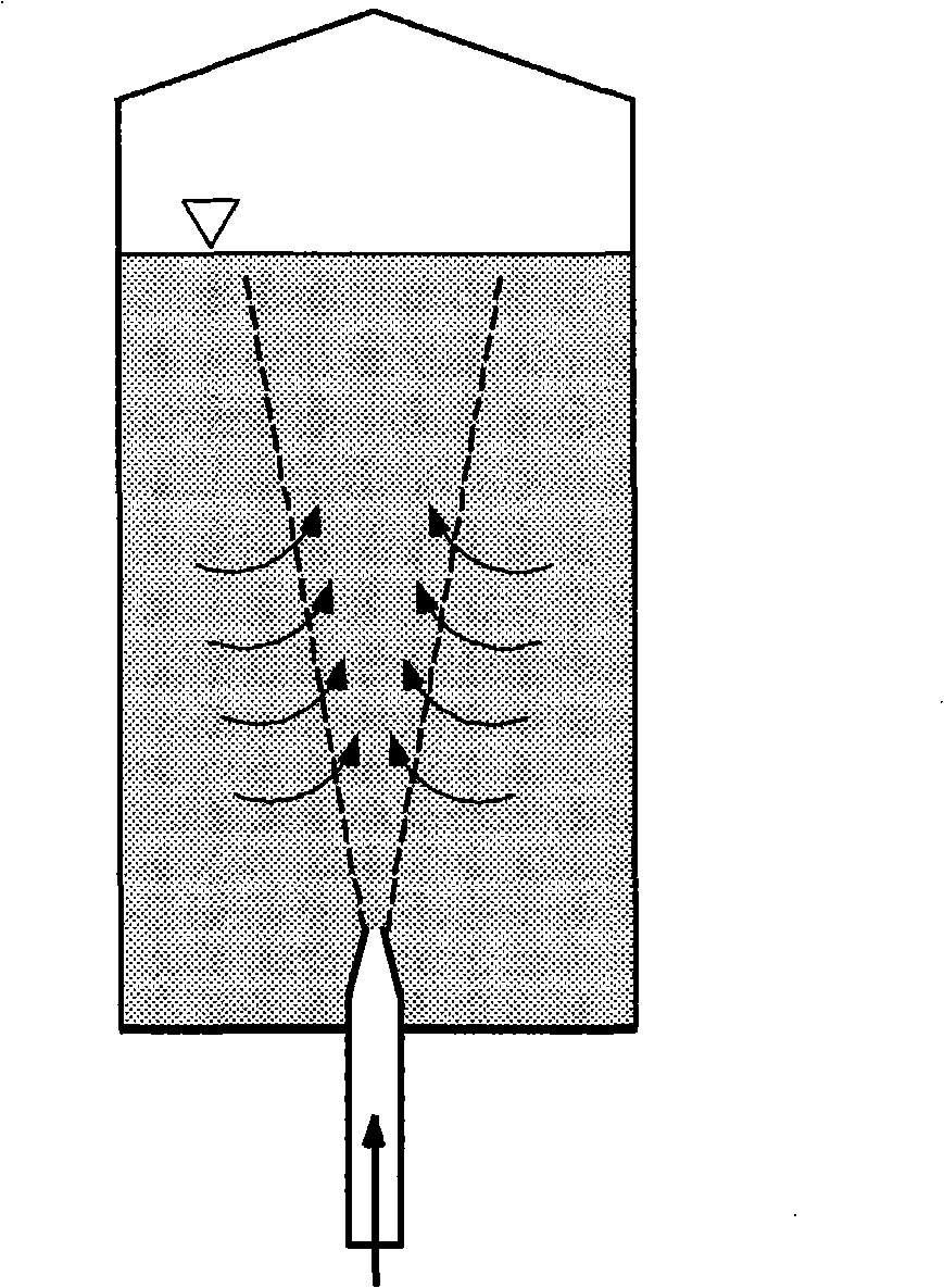 Method for mixing a liquid in a sealed container with a fine-particle solid, container of this type, ejector jet and use of a jet of this type