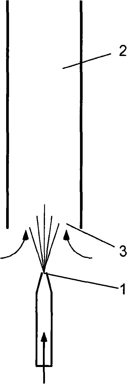 Method for mixing a liquid in a sealed container with a fine-particle solid, container of this type, ejector jet and use of a jet of this type