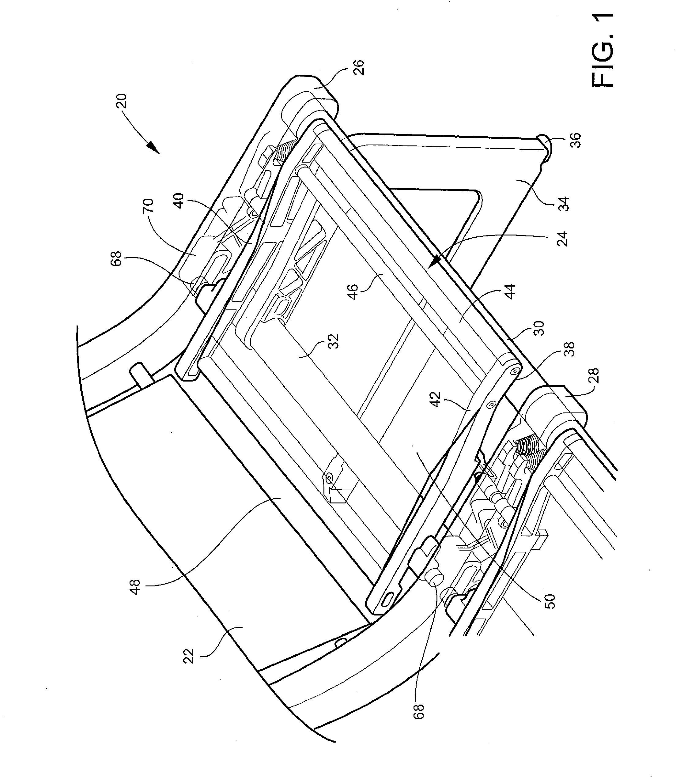 Spring loaded seat bottom which locks during taxi, take-off and landing