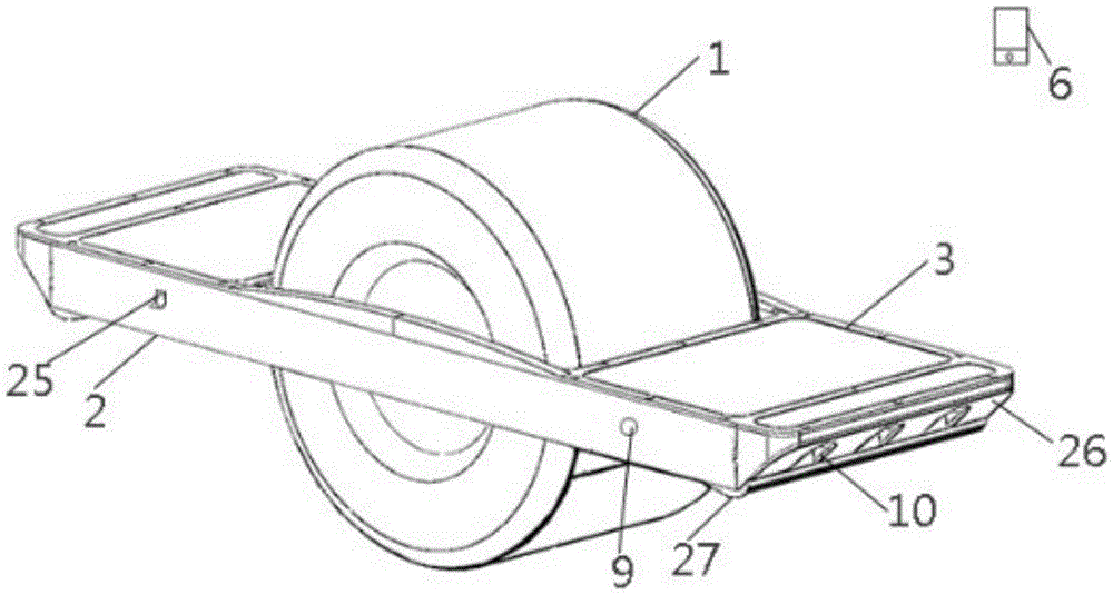 Single-wheel self-balancing scooter