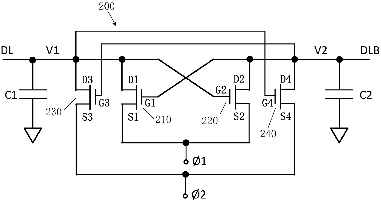 Sensitive amplifier, semiconductor storage device and voltage difference amplification method