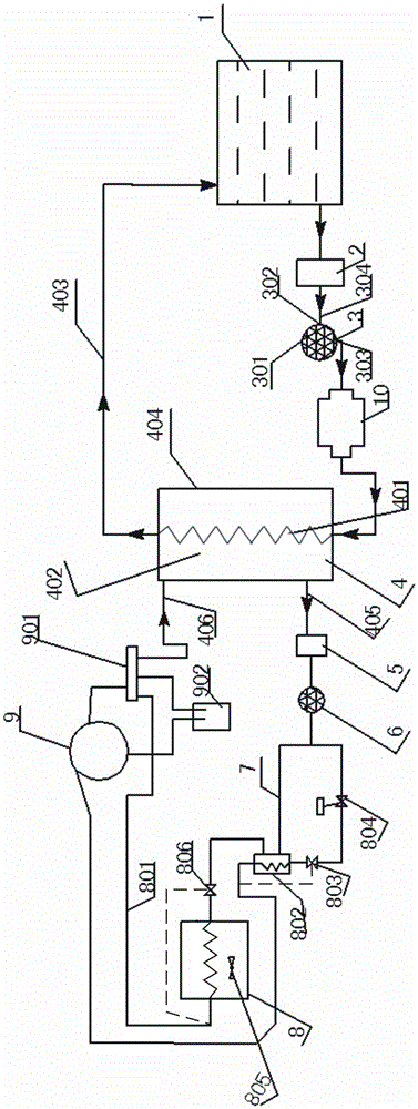 Preparation system of high temperature hot water for industrial use