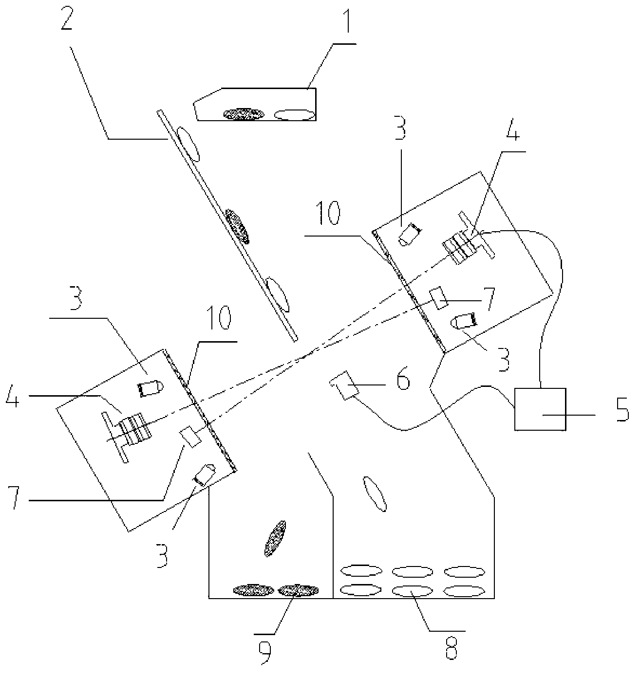 LED condensation light source and material sorting device based on same