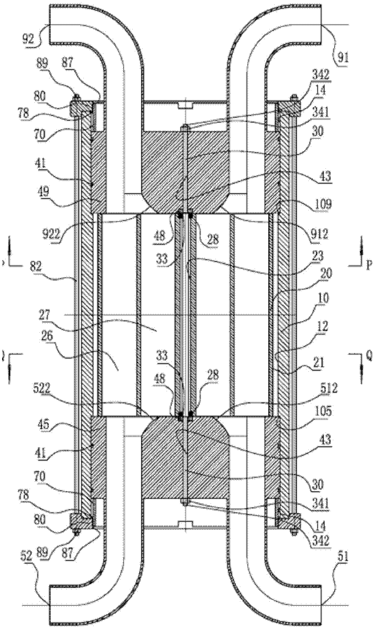 Misplaced channel free-rotating hydraulic piston multipass supercharger