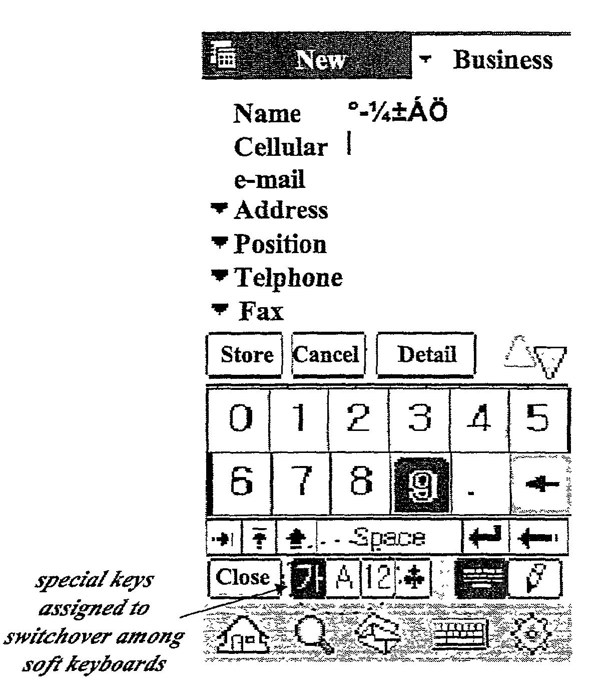 Method and apparatus for assisting data input to a portable information terminal