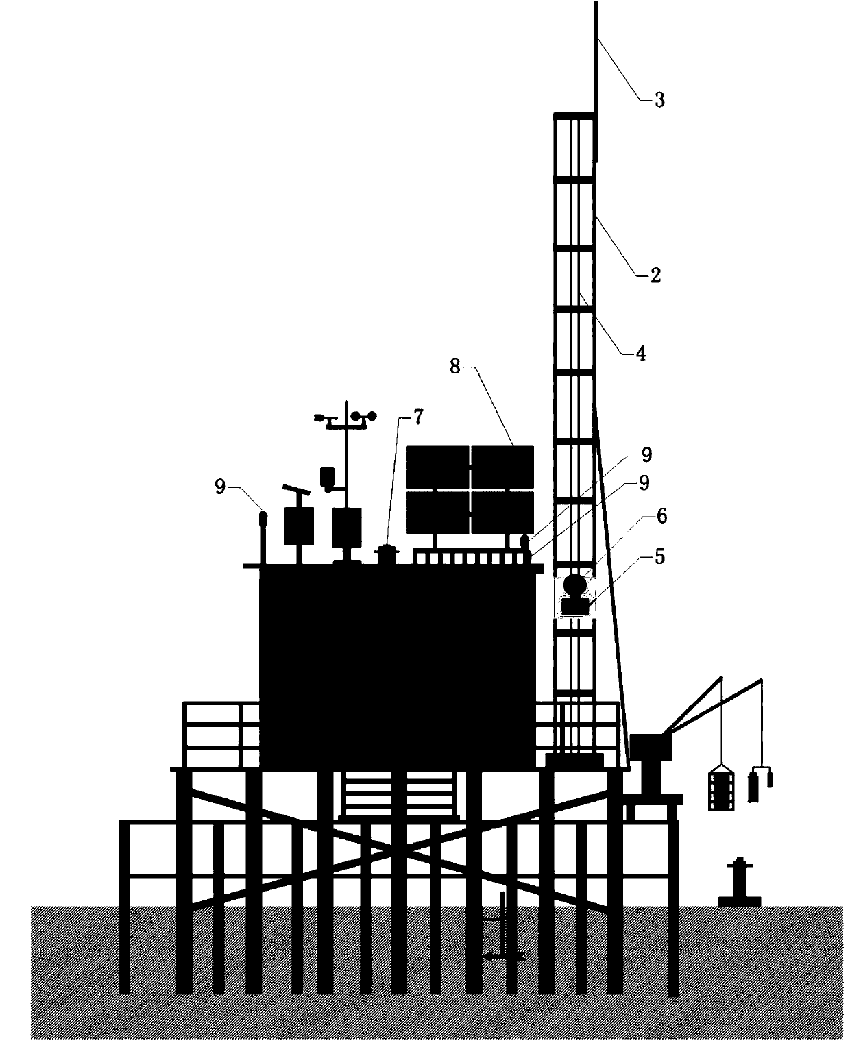 Spectrum collecting system for water surface imaging of shallow lake and synchronous automatic monitoring method