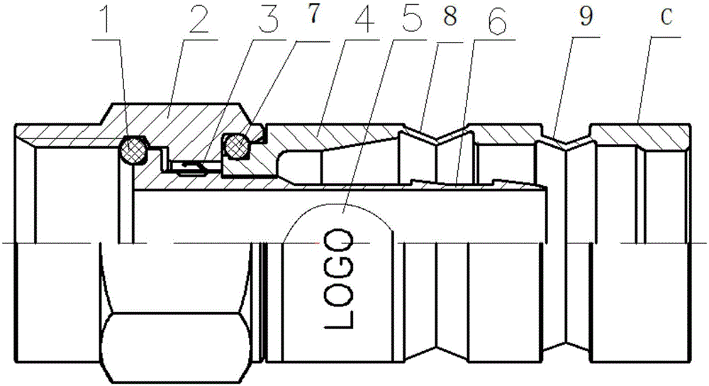 Impeller elastic washer and high-continuity small-torsion coaxial connector containing same