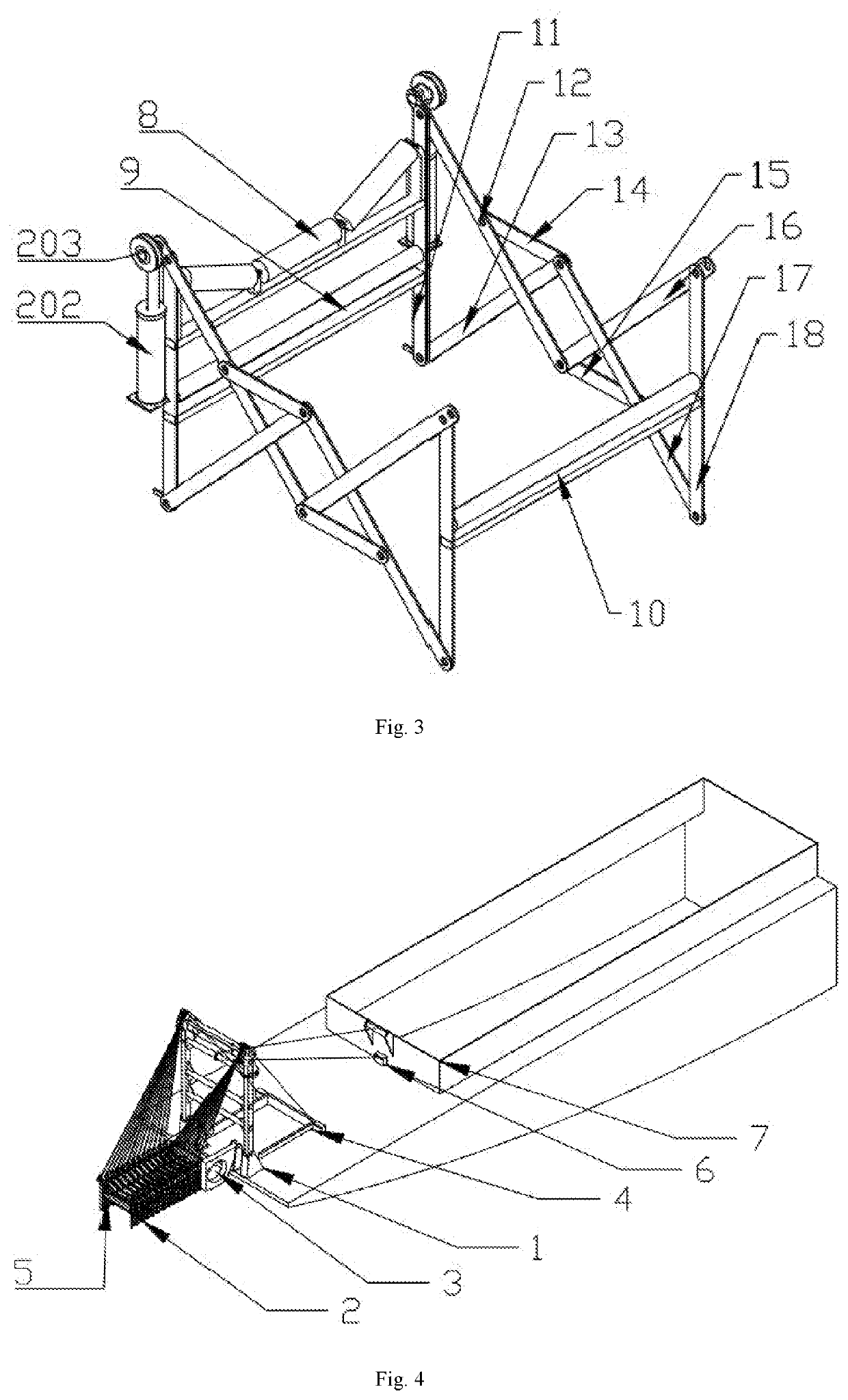 Multi-bar linkage mechanism based conveyor