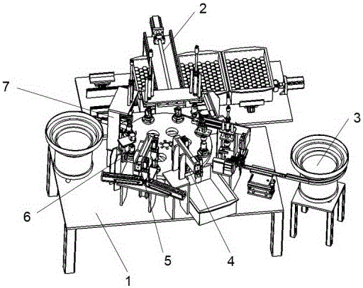 Automatic assembly device for electric fuel pump stator assembly