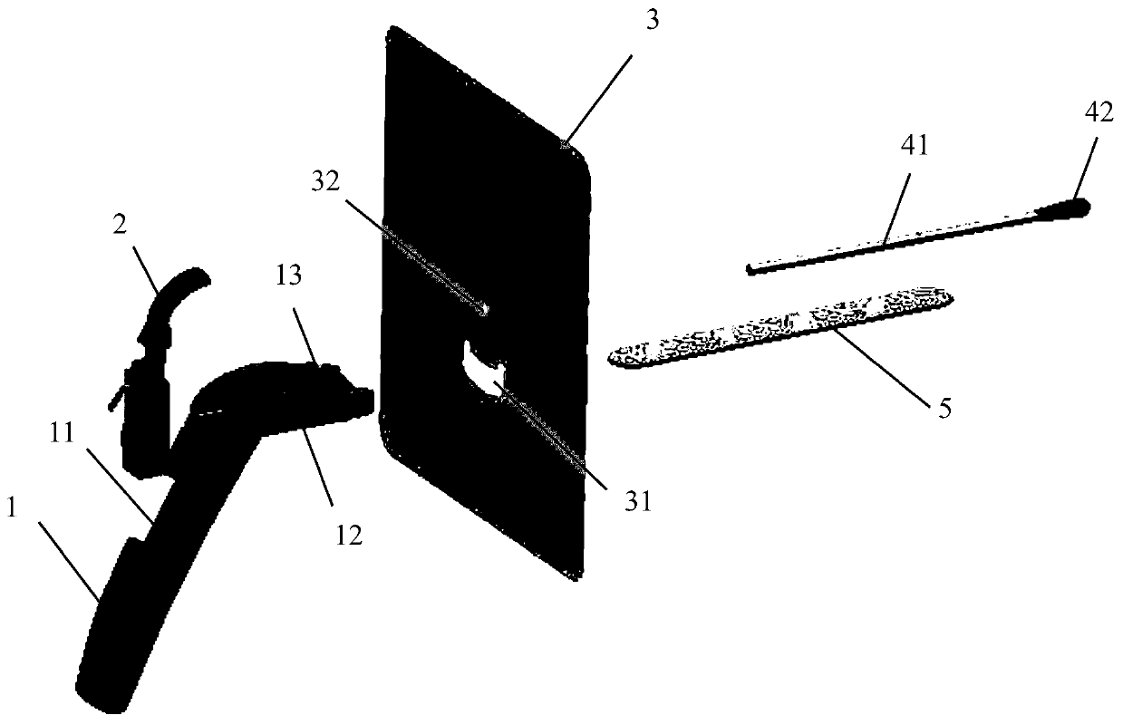 Protective type mouth, nose and throat sampler with light source