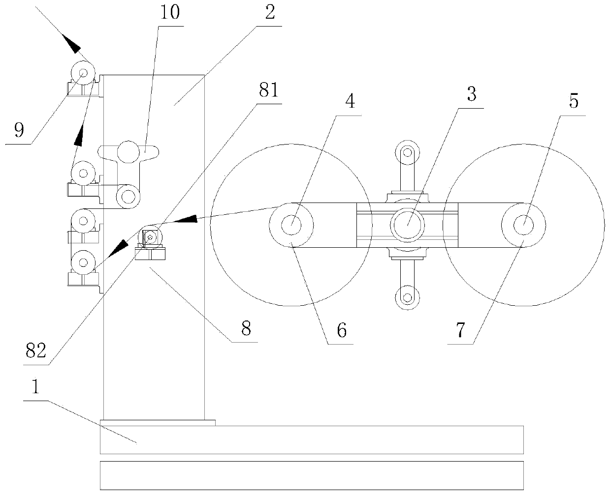 Releasing device for making solar backing plate films