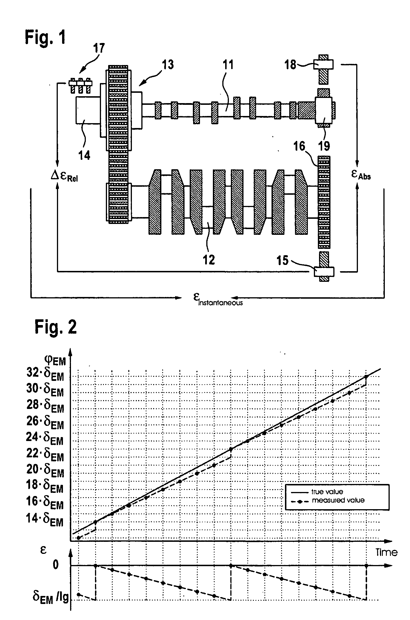 Method for determining the rotation angle position of the camshaft of a reciprocating-piston engine in relation to the crankshaft