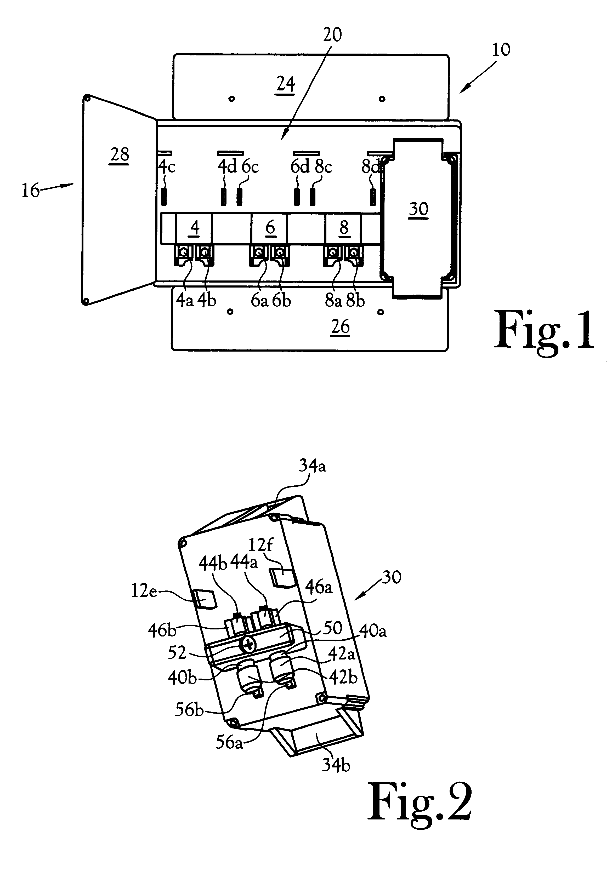 Fuse stab connector for electronic modules