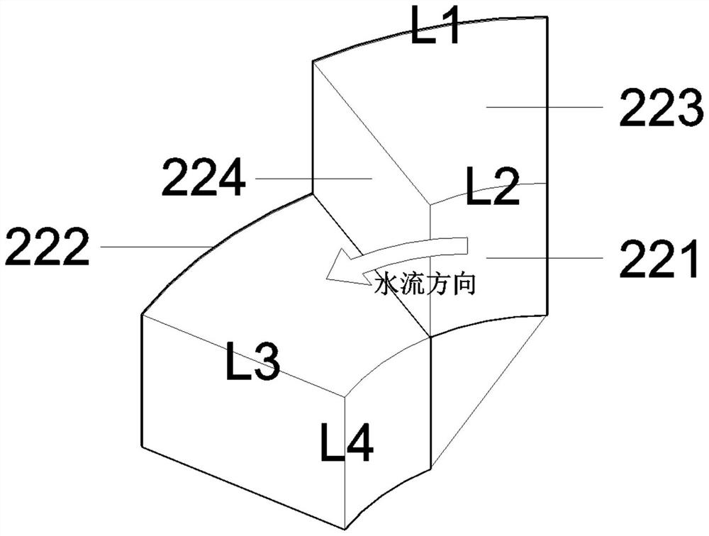 Flow-dividing regulation and storage system with spiral steps and pore plate drop well