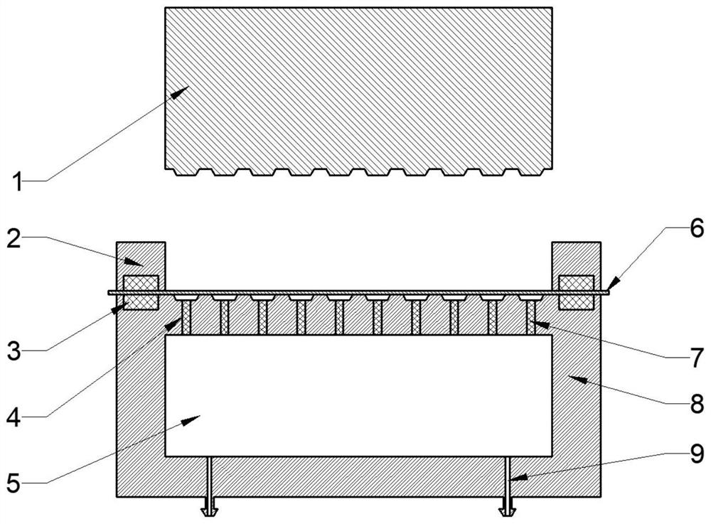 Bipolar plate manufacturing device and method based on positive and negative pressure auxiliary forming