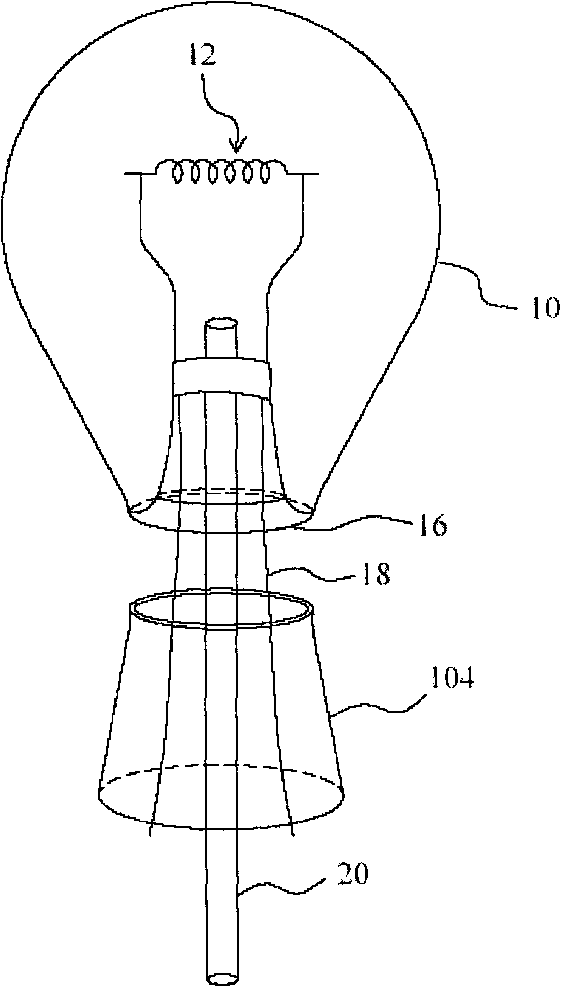 Glass packaging LED bulb and manufacturing method thereof