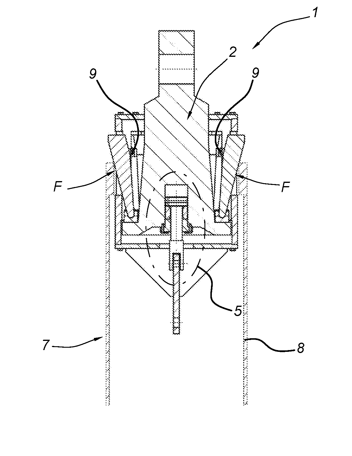 Lifting device for picking up a member from the bottom of the sea