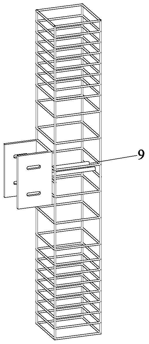 Fabricated concrete beam column sliding self-resetting joint connecting structure and splicing method