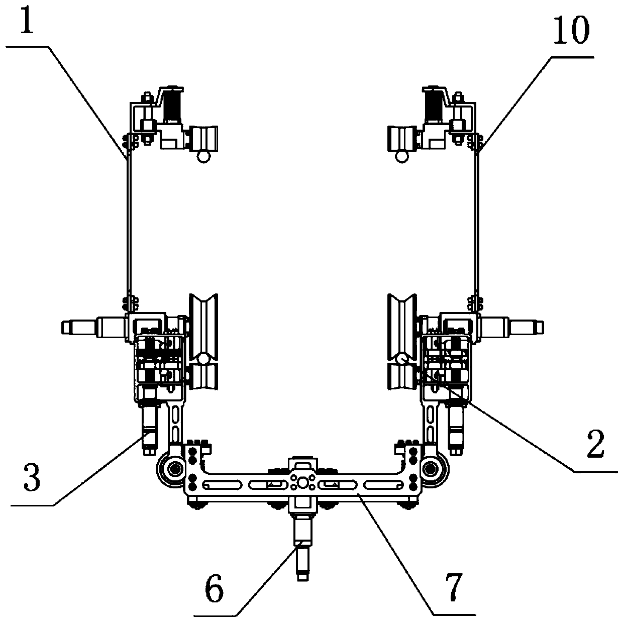 all-working-condition wiring robot for 500kV power transmission line