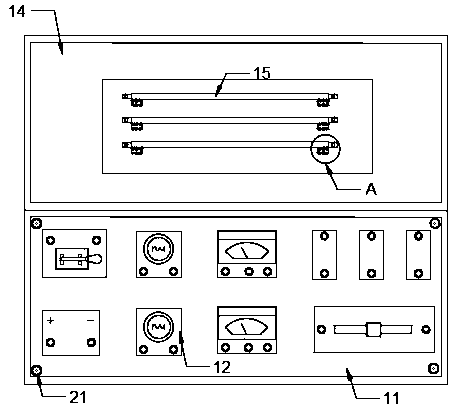 Electronic teaching test box