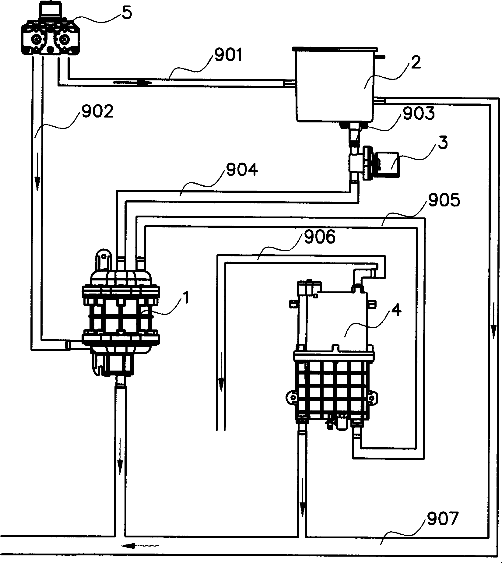 Water feeding device for washing machine