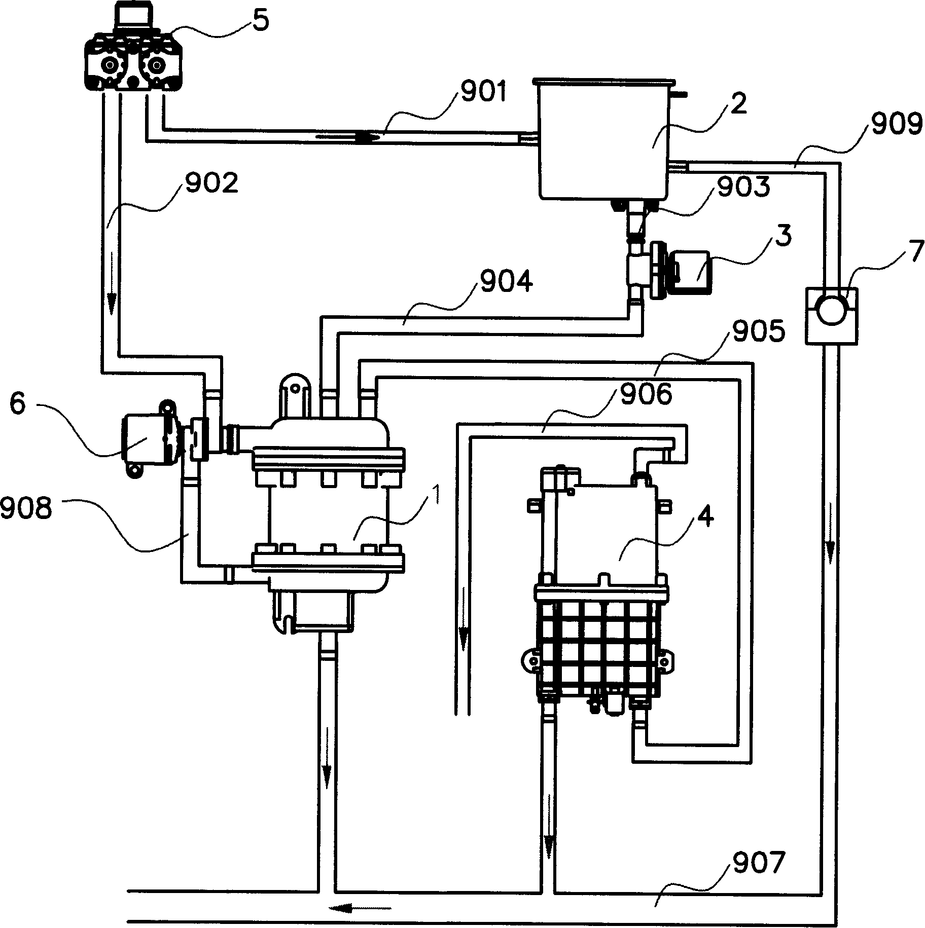 Water feeding device for washing machine