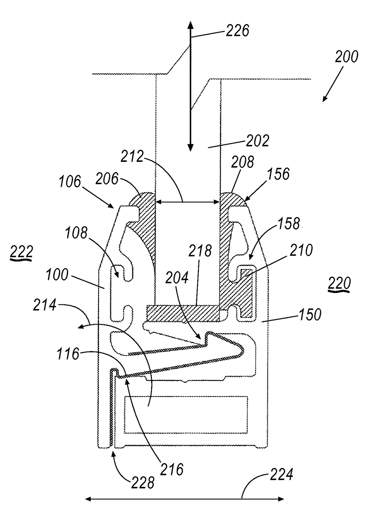 Glazing system with thermal break