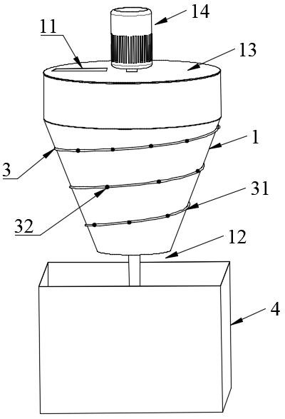 Raw medicinal material screening device in traditional Chinese medicine pill preparation