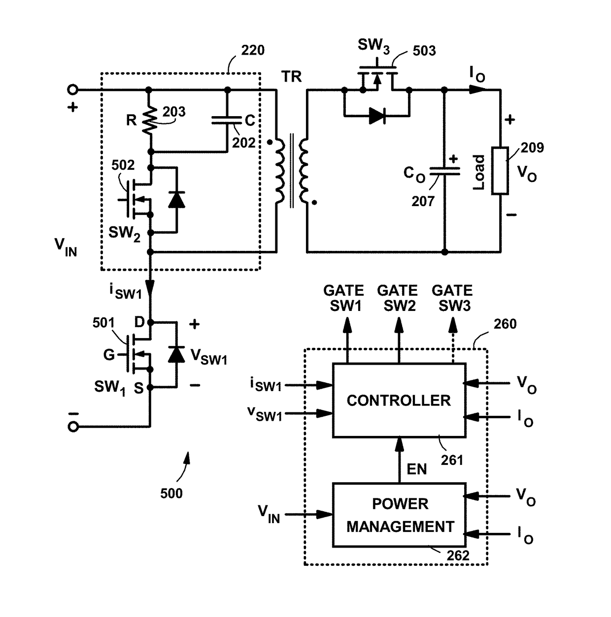 Power converter and method of control thereof