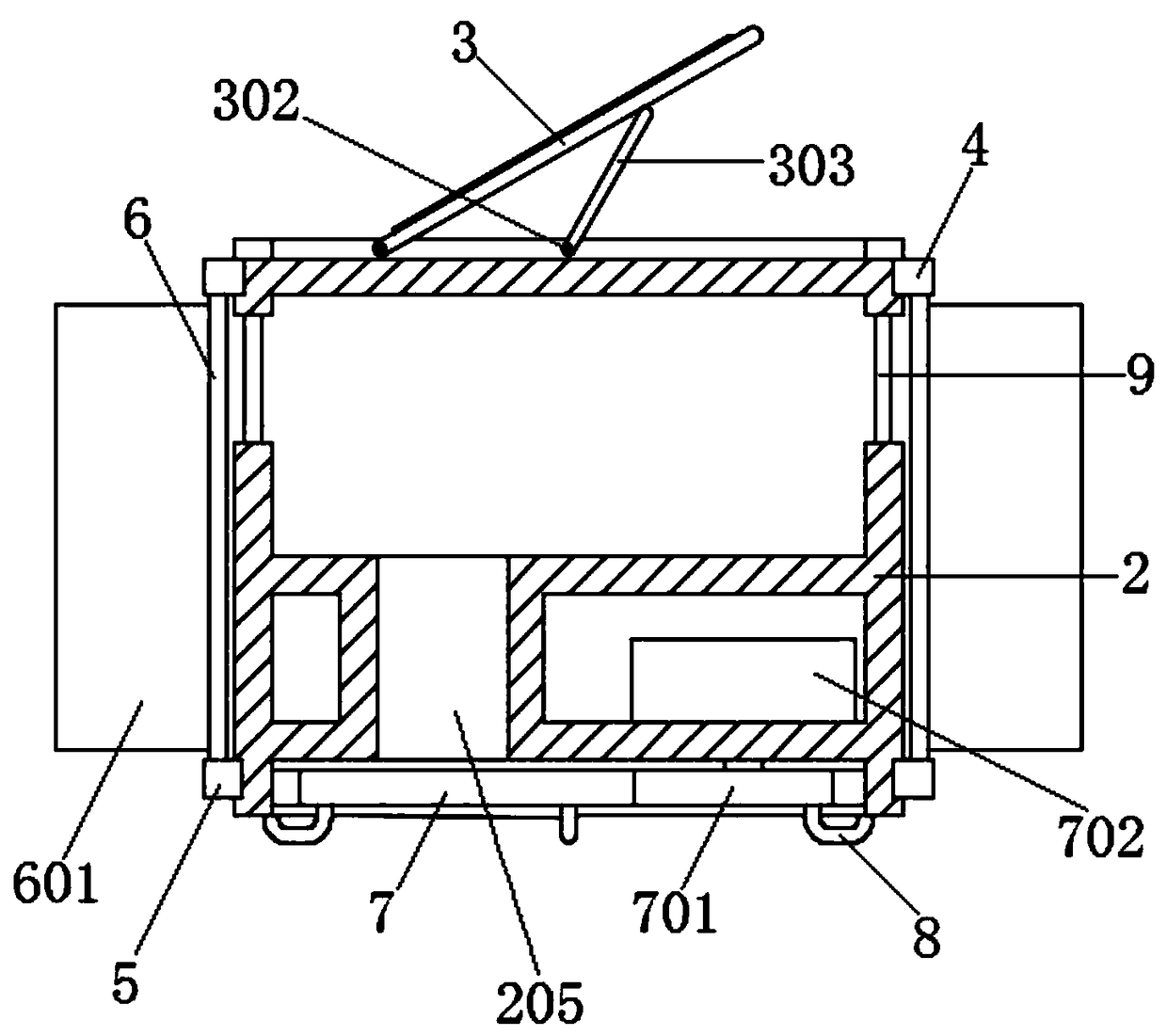 Mountain area observation tower device based on wind-solar complementary power generation