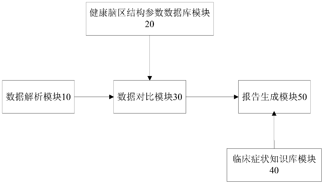 Mental disease iconography automatic reporting system and method thereof