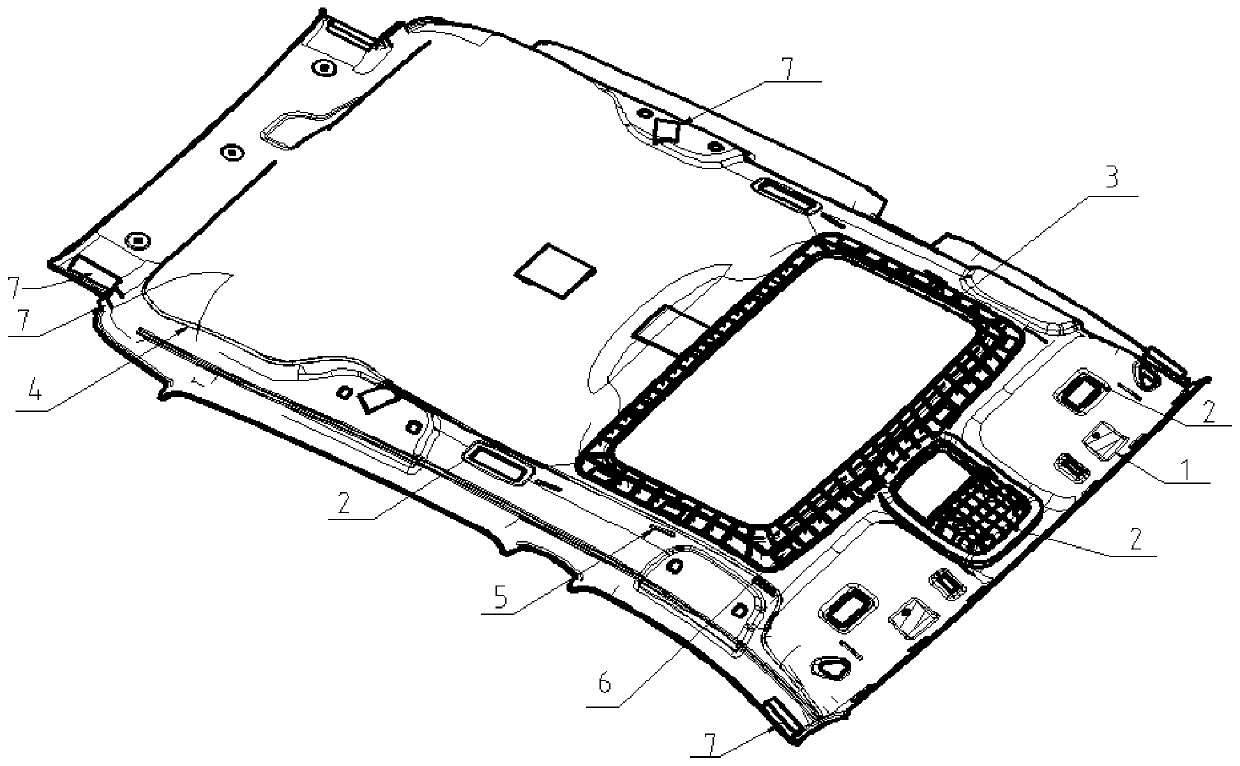 Integrally-formed automobile EPP ceiling and preparation method thereof