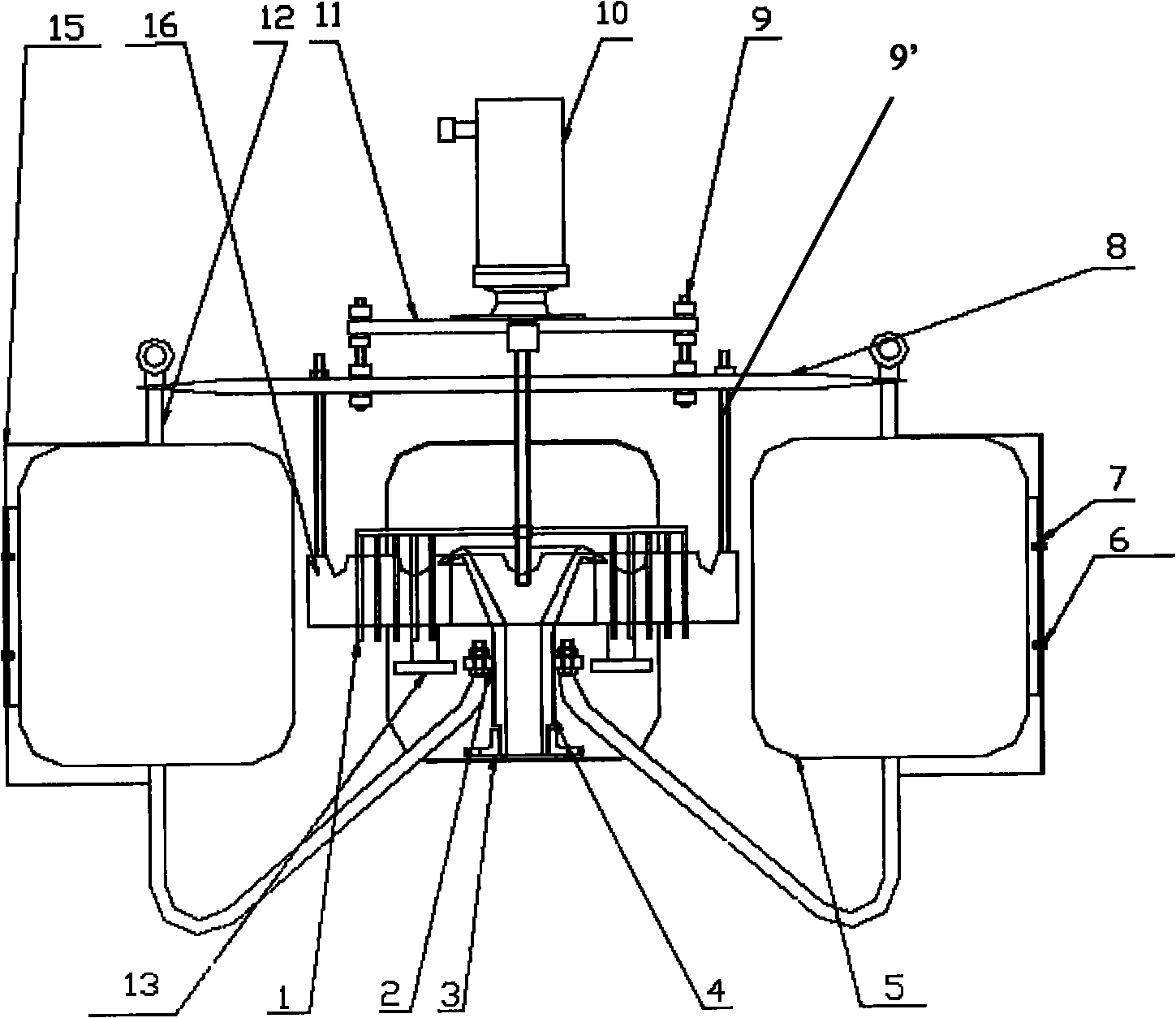 Oil slick recovery device