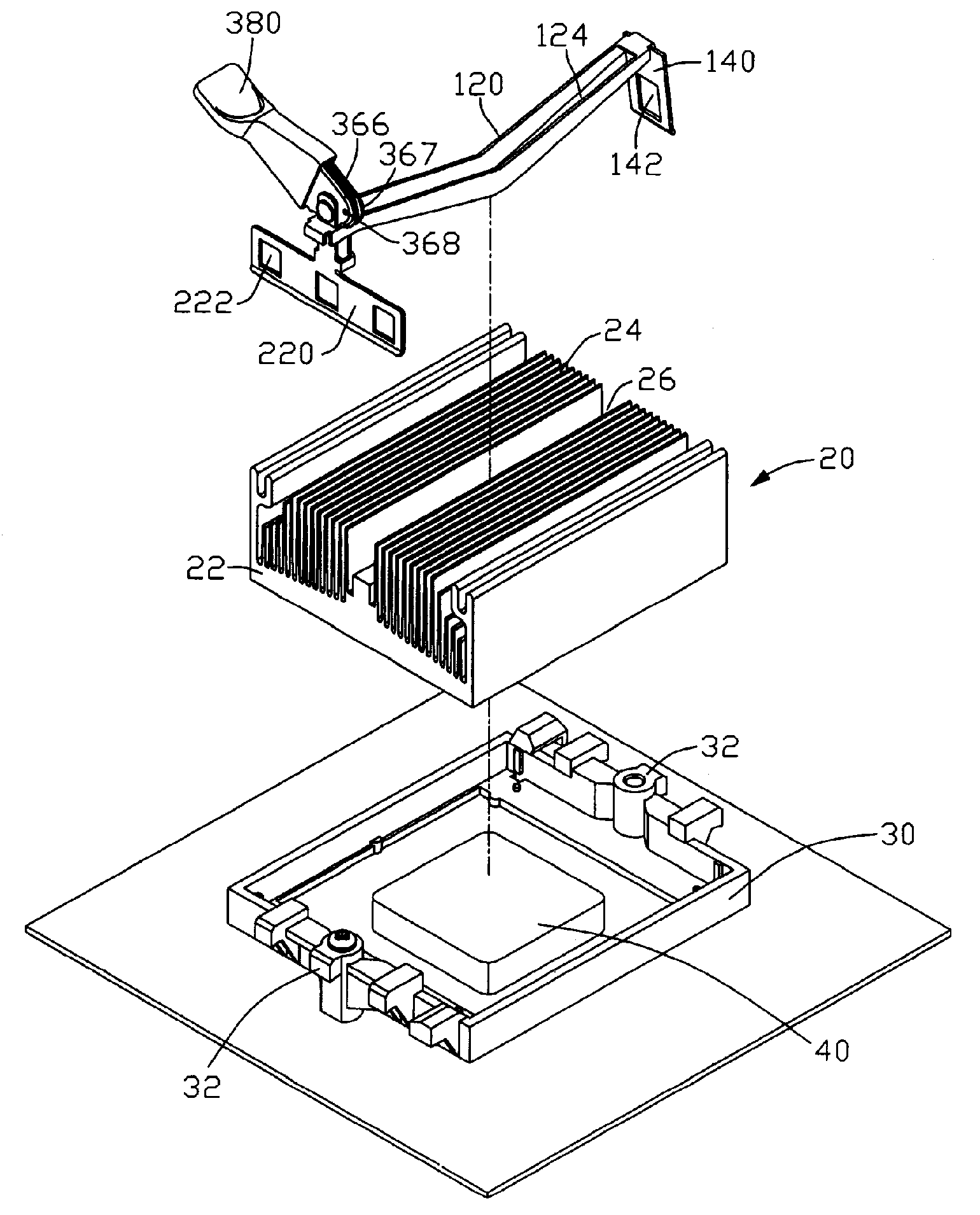 Heat sink fastener