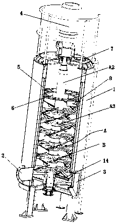 Control method for drying and granulating, and vertical drying-and-granulating integrated equipment adopting same